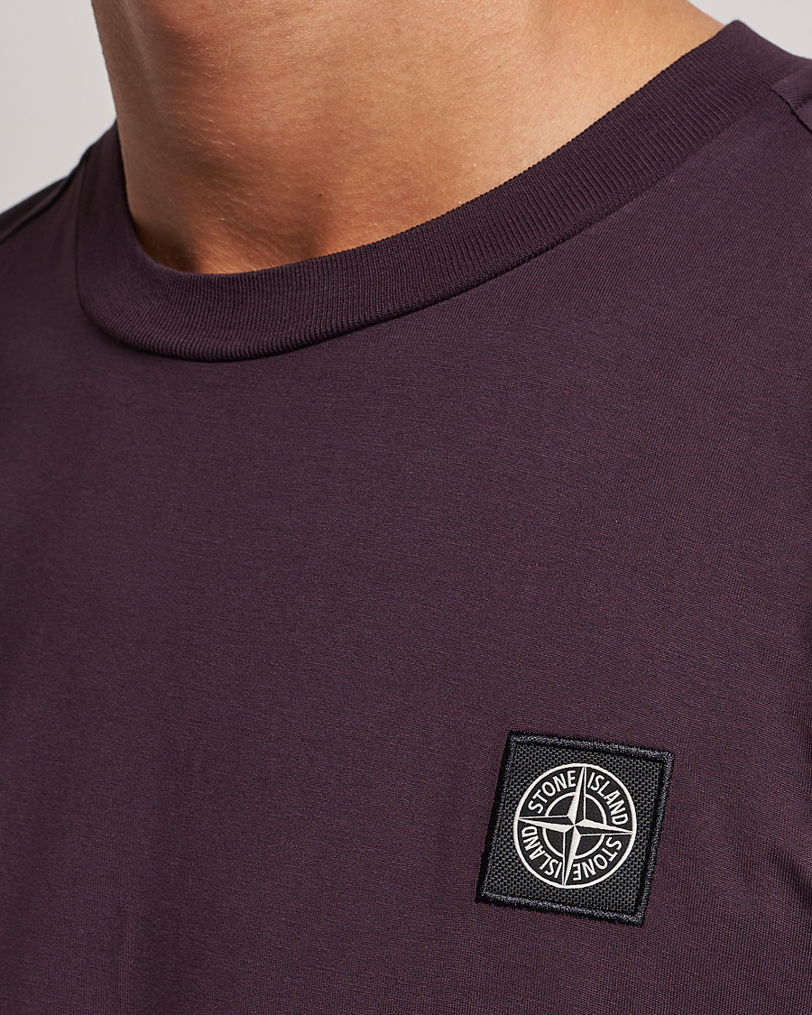 Homme | T-shirts | Stone Island | Garment Dyed Jersey T-Shirt Dark Burgundy
