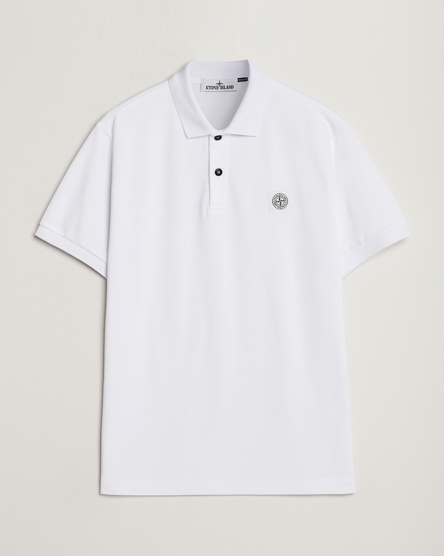 Homme | Polos | Stone Island | Cotton Pique Polo White