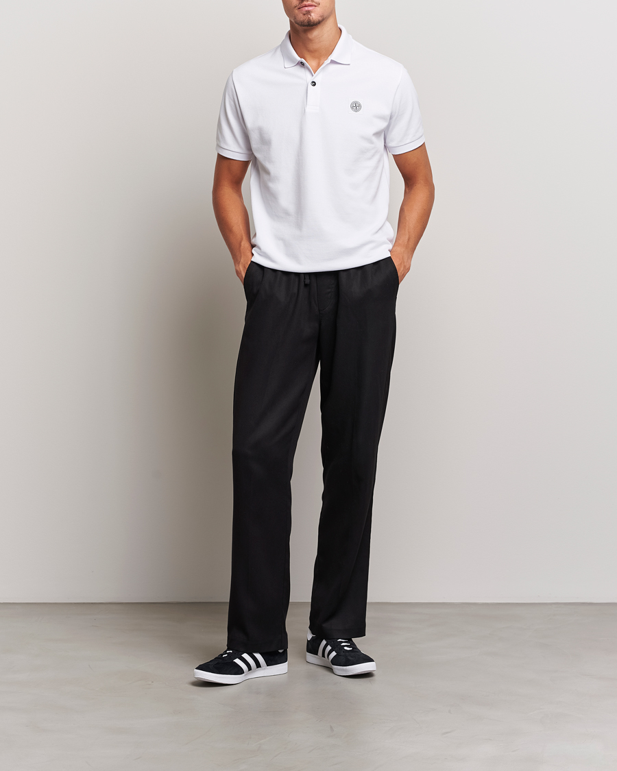 Homme | Polos | Stone Island | Cotton Pique Polo White