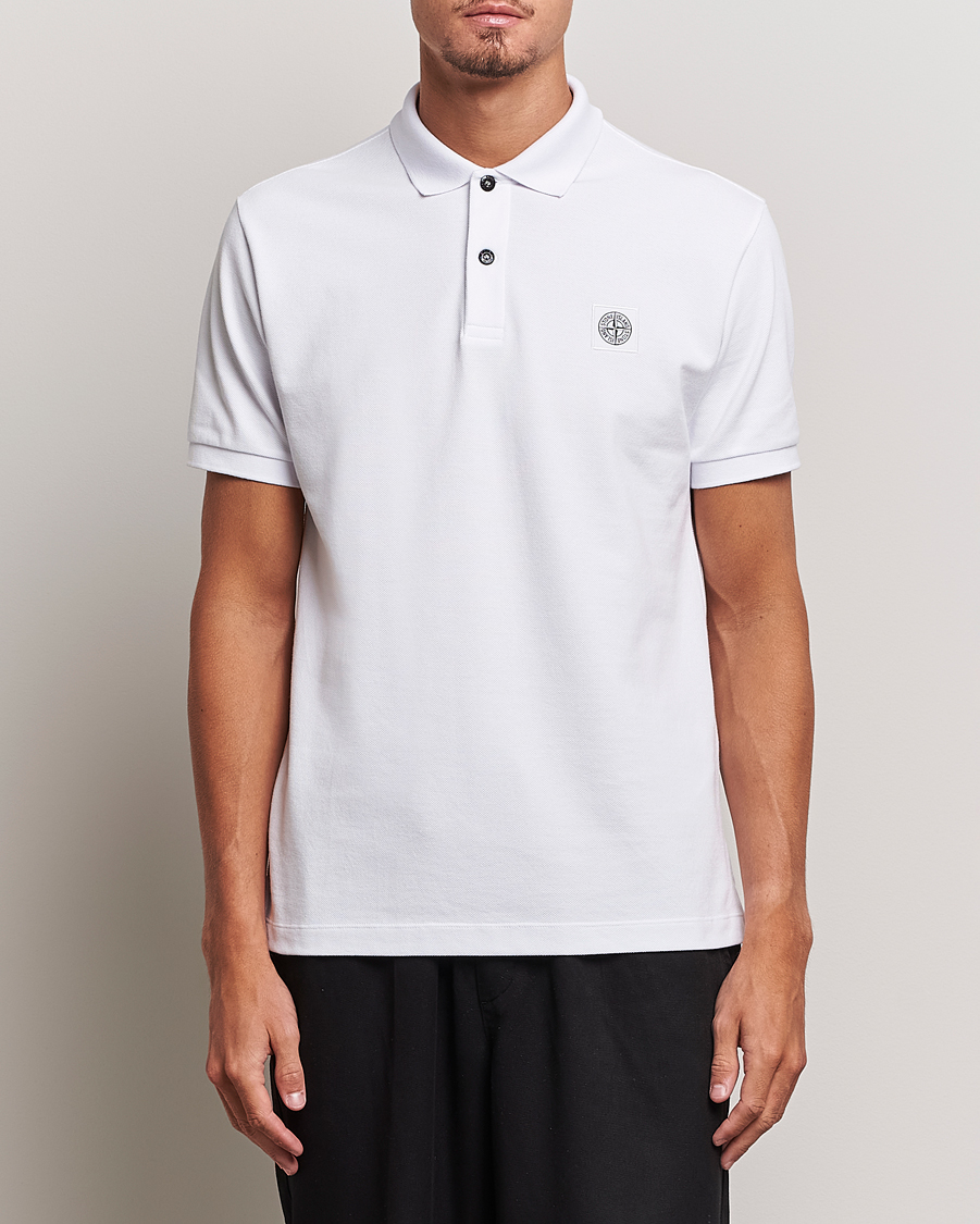Homme | Polos | Stone Island | Cotton Pique Polo White