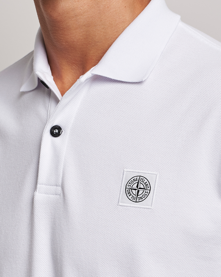 Homme | Polos | Stone Island | Cotton Pique Polo White