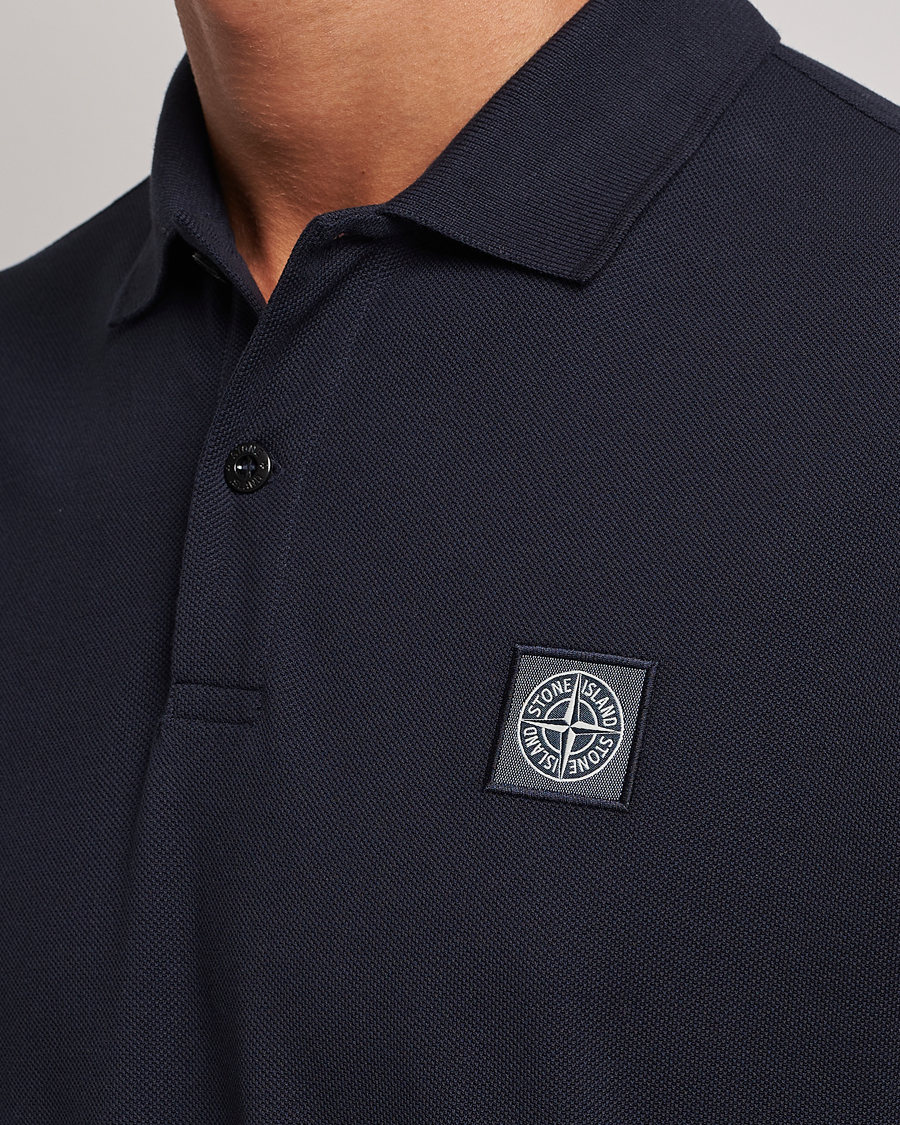 Homme | Polos | Stone Island | Cotton Pique Polo Navy Blue