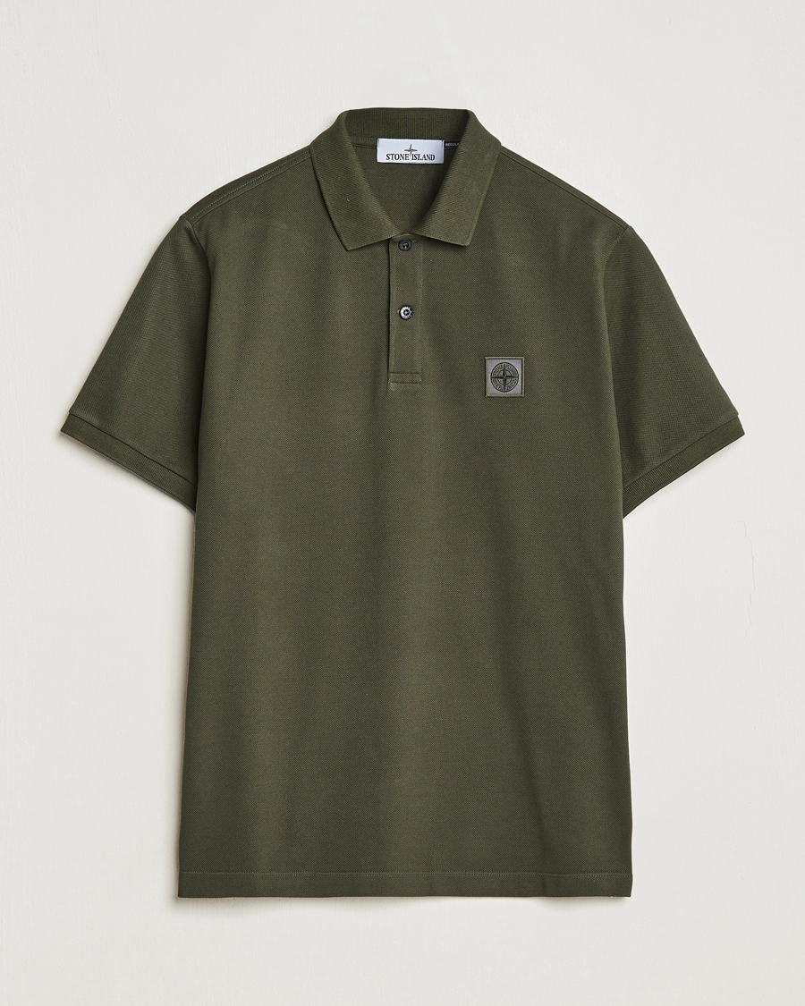 Homme | Polos | Stone Island | Cotton Pique Polo Olive