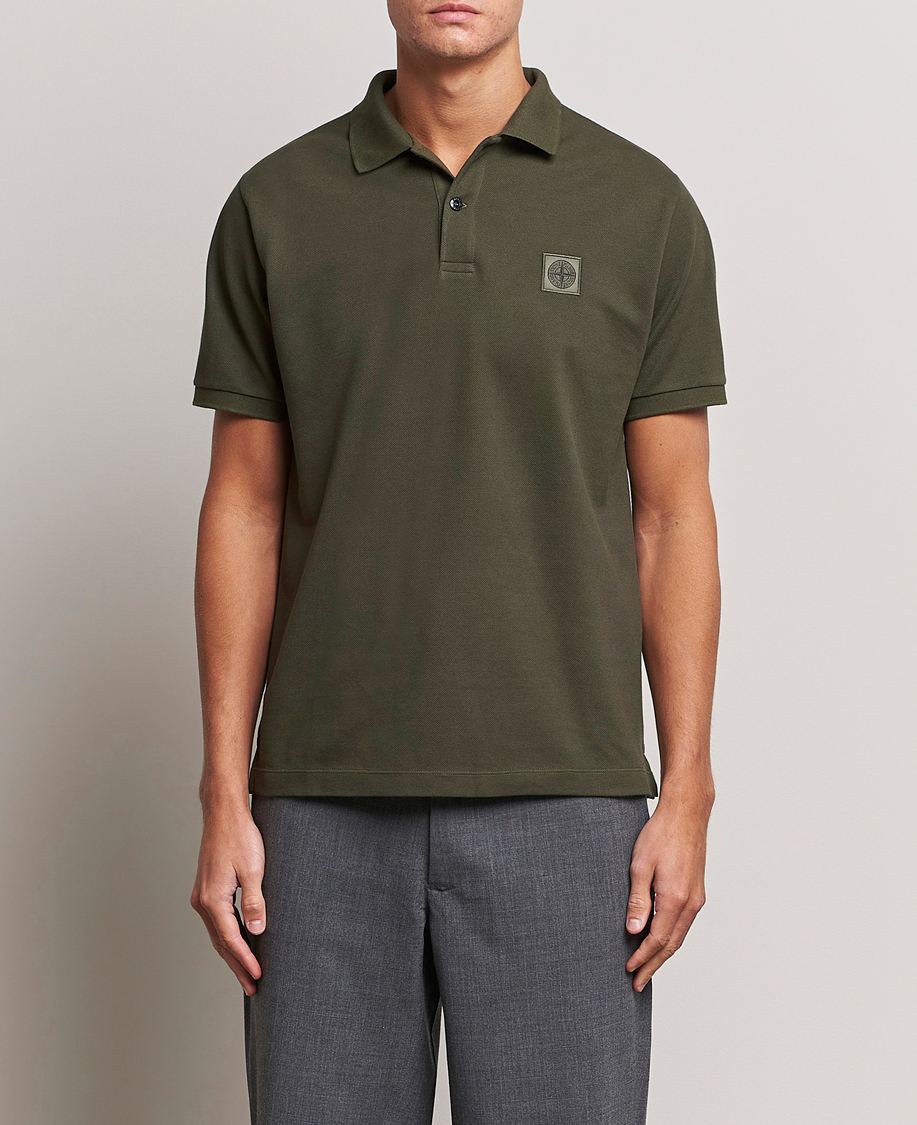 Homme | Polos | Stone Island | Cotton Pique Polo Olive
