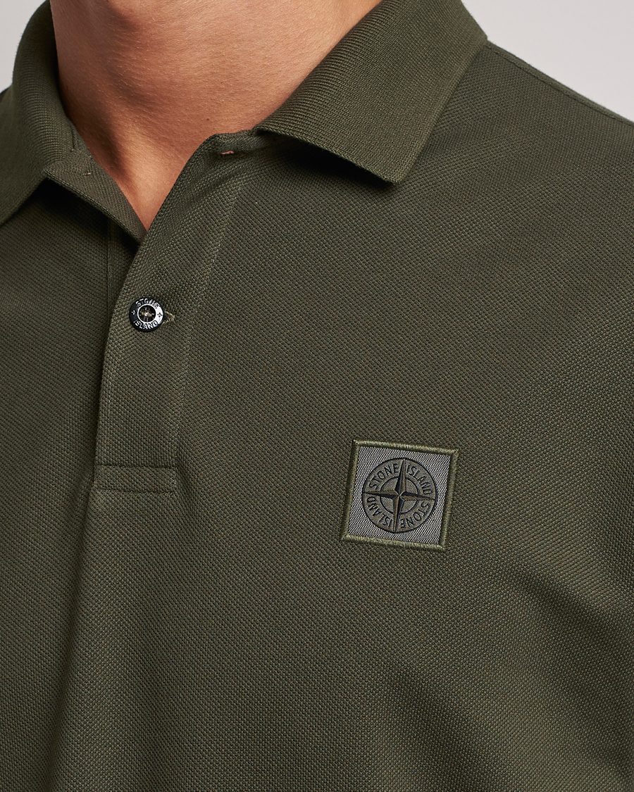 Homme | Polos | Stone Island | Cotton Pique Polo Olive