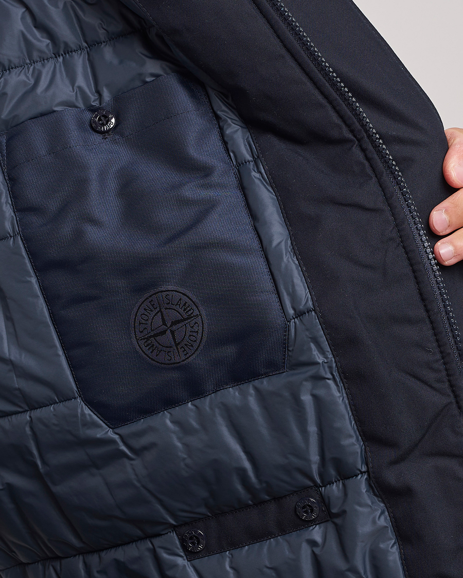 Homme | Manteaux Et Vestes | Stone Island | Ghost Piece O-Ventile Hooded Parka Navy Blue