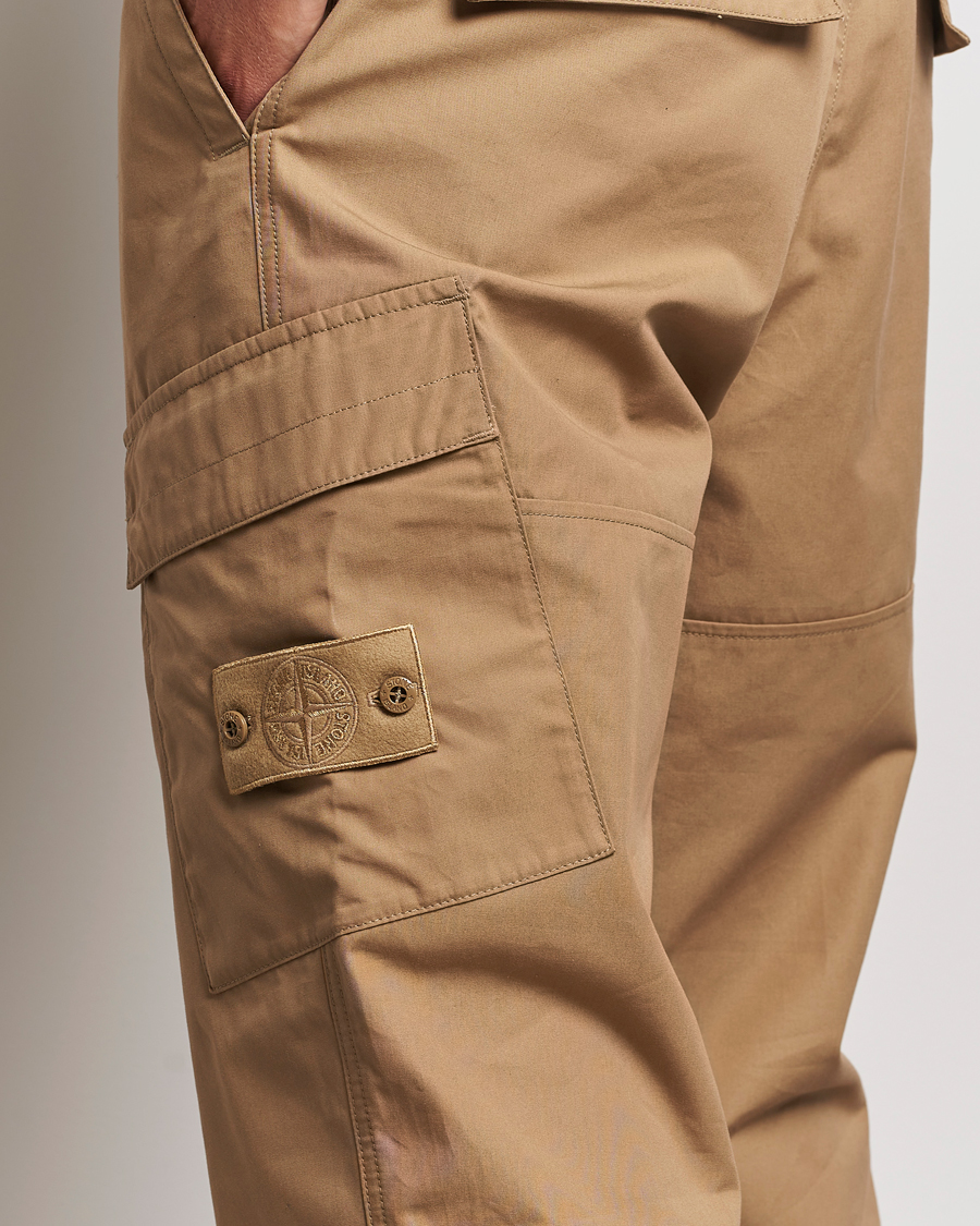 Homme | Pantalons | Stone Island | Ghost Piece O-Ventile Trousers Dark Beige