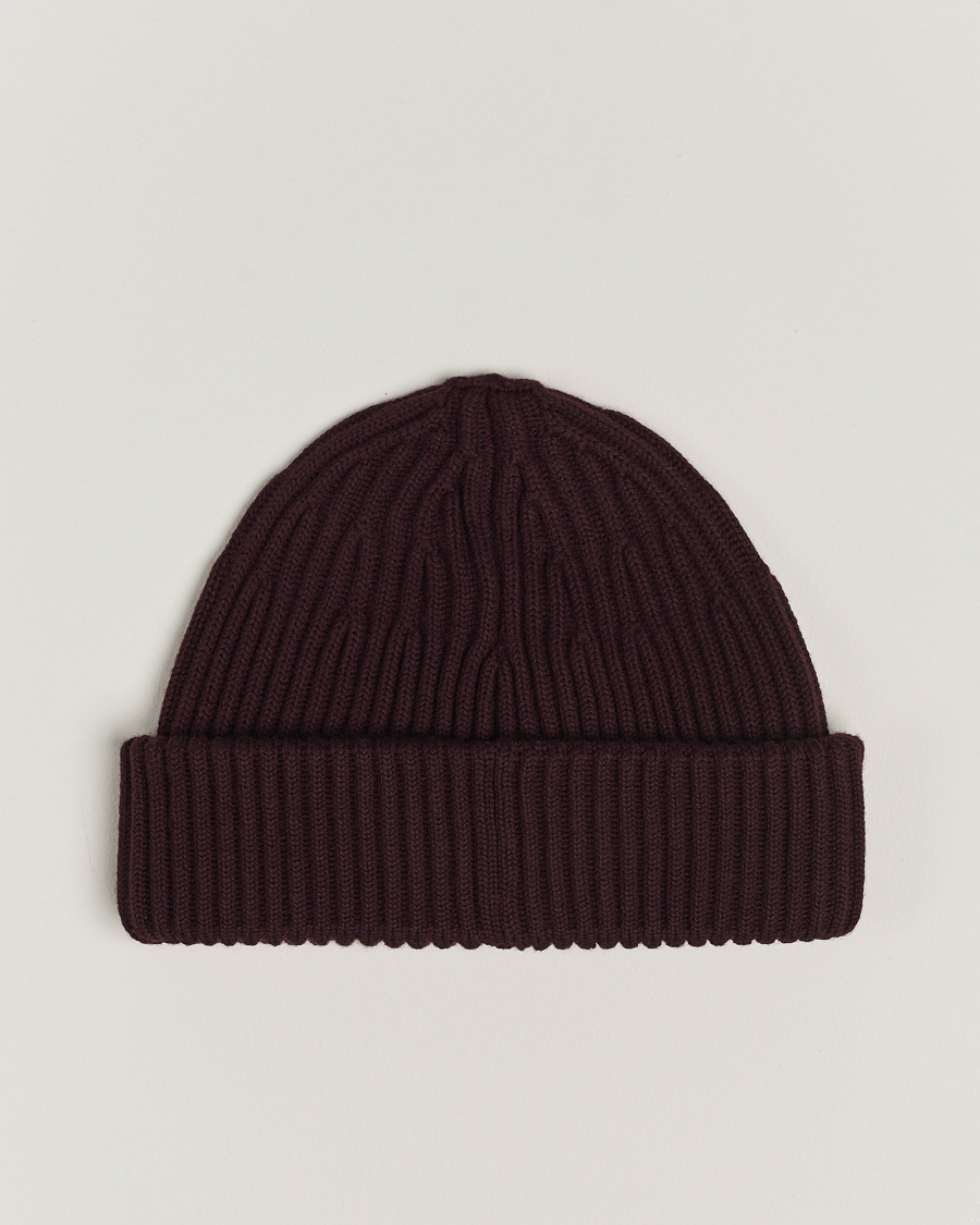 Homme | Stone Island Full Rib Wool Beanie Dark Burgundy | Stone Island | Full Rib Wool Beanie Dark Burgundy