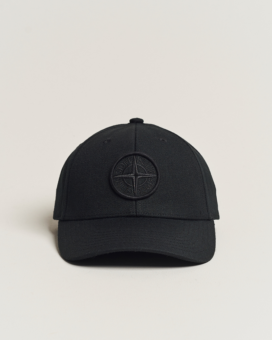 Homme | Stone Island Mix Wool Gabardine Cap Black | Stone Island | Mix Wool Gabardine Cap Black