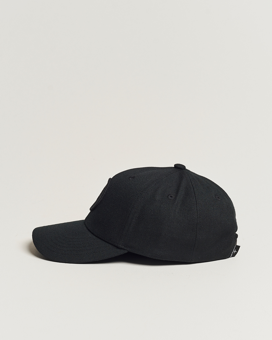 Homme | Stone Island Mix Wool Gabardine Cap Black | Stone Island | Mix Wool Gabardine Cap Black