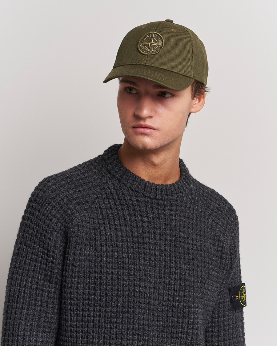 Homme | Stone Island Mix Wool Gabardine Cap Olive | Stone Island | Mix Wool Gabardine Cap Olive
