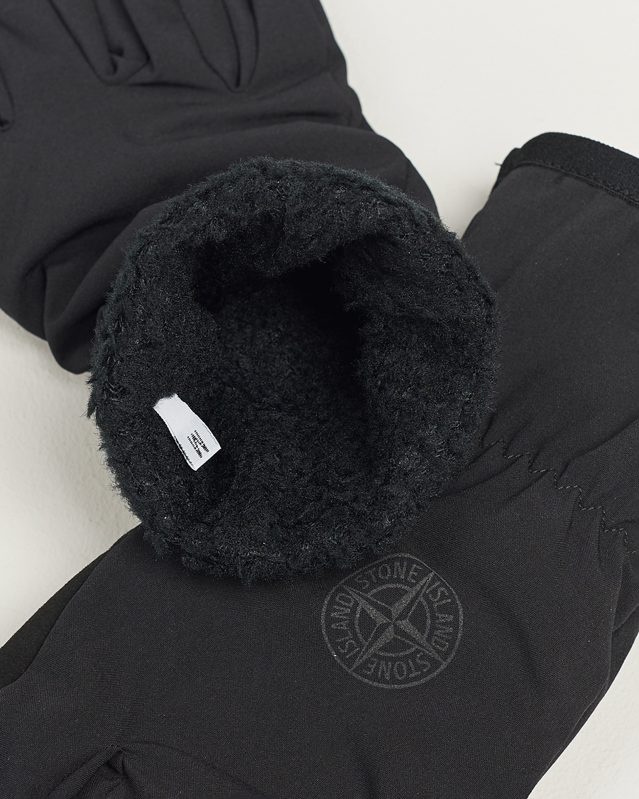 Homme |  | Stone Island | Soft Shell-R_e Recycled Gloves Black