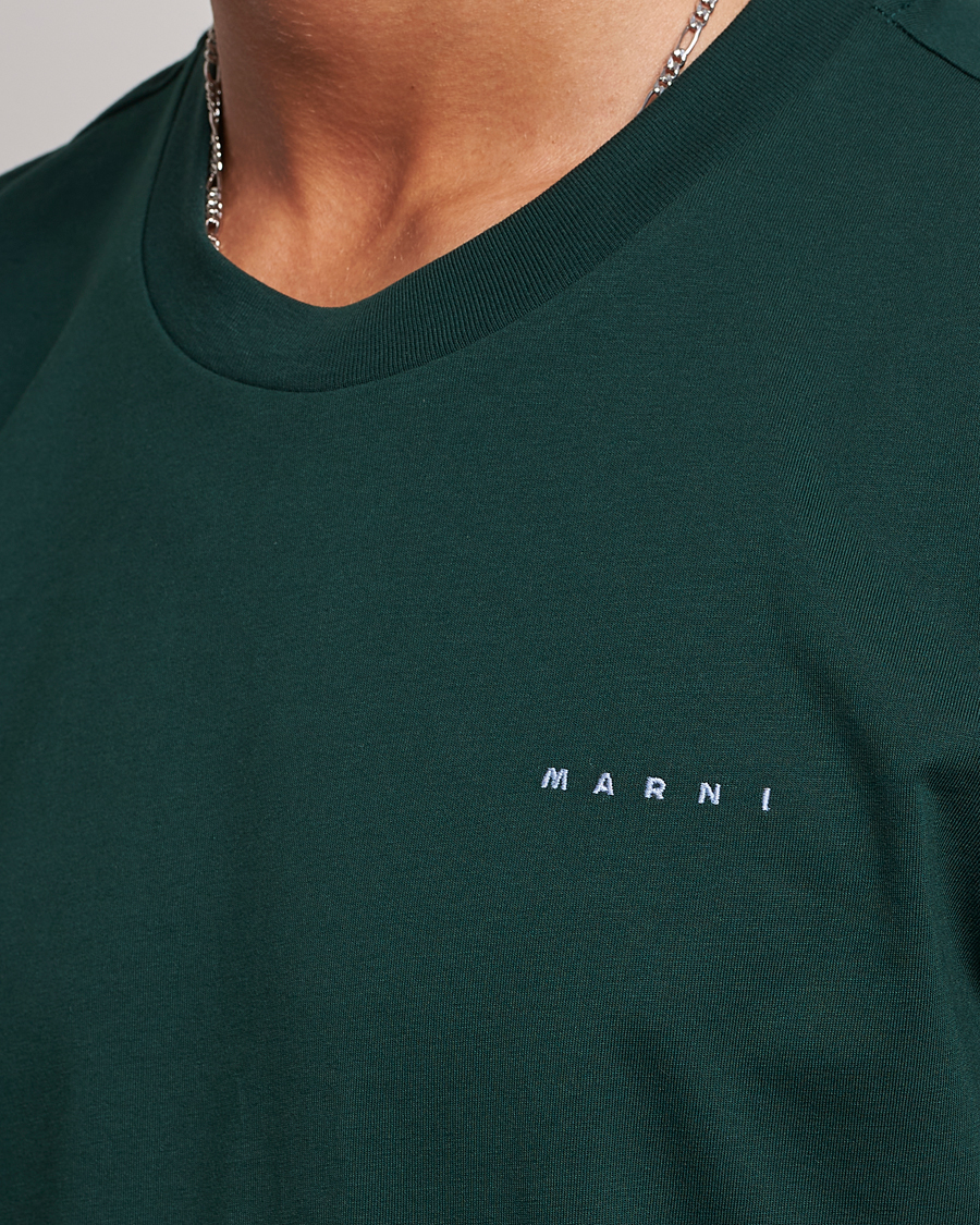 Homme | T-shirts | Marni | Logo Embroidered T-Shirt Spherical Green