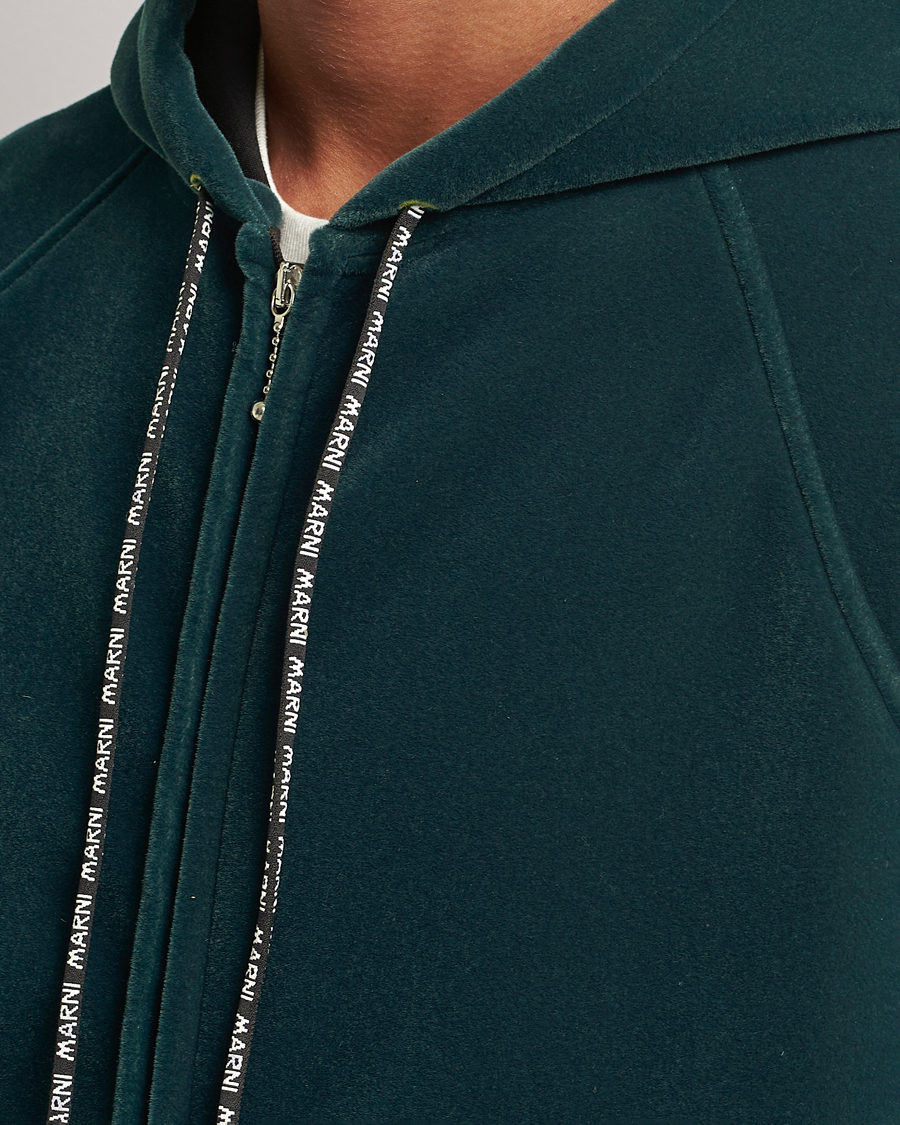 Homme | Pulls Et Tricots | Marni | Sponge Flock Full Zip Hoodie Spherical Green