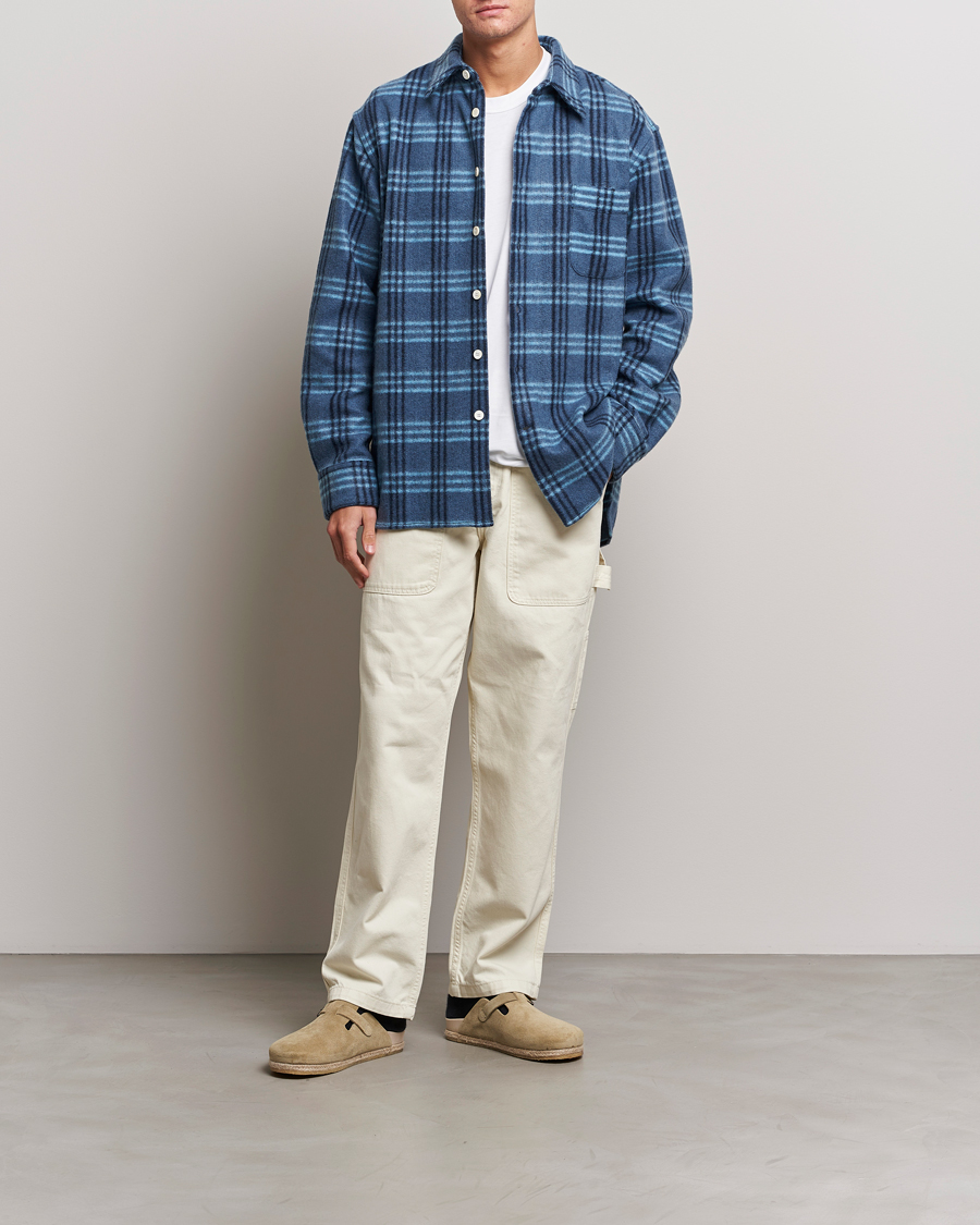 Homme | Chemises | Marni | Check Pile Flannel Overshirt Opal