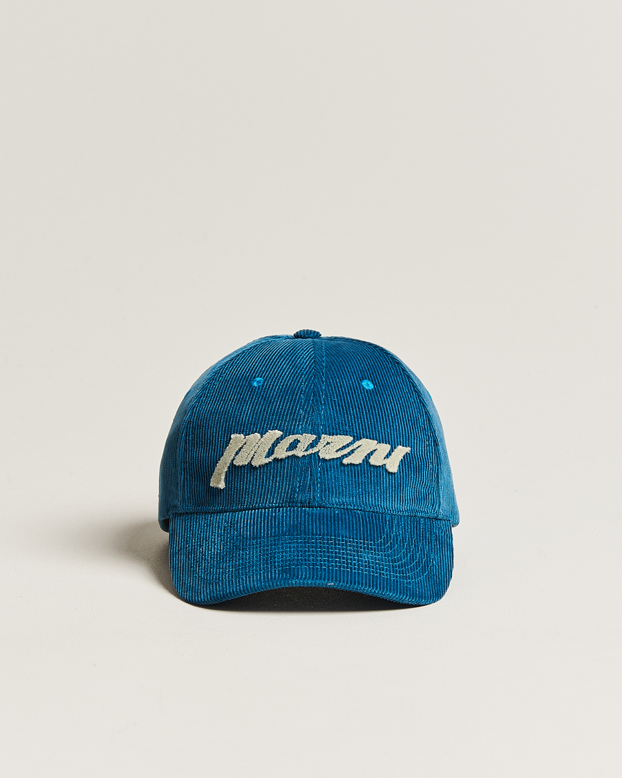 Homme | Marni Wale Corduroy Baseball Cap Royal | Marni | Wale Corduroy Baseball Cap Royal