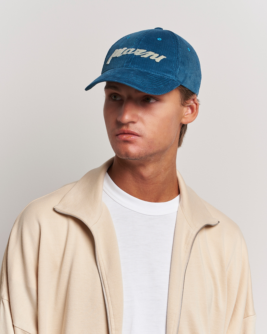 Homme | Marni Wale Corduroy Baseball Cap Royal | Marni | Wale Corduroy Baseball Cap Royal