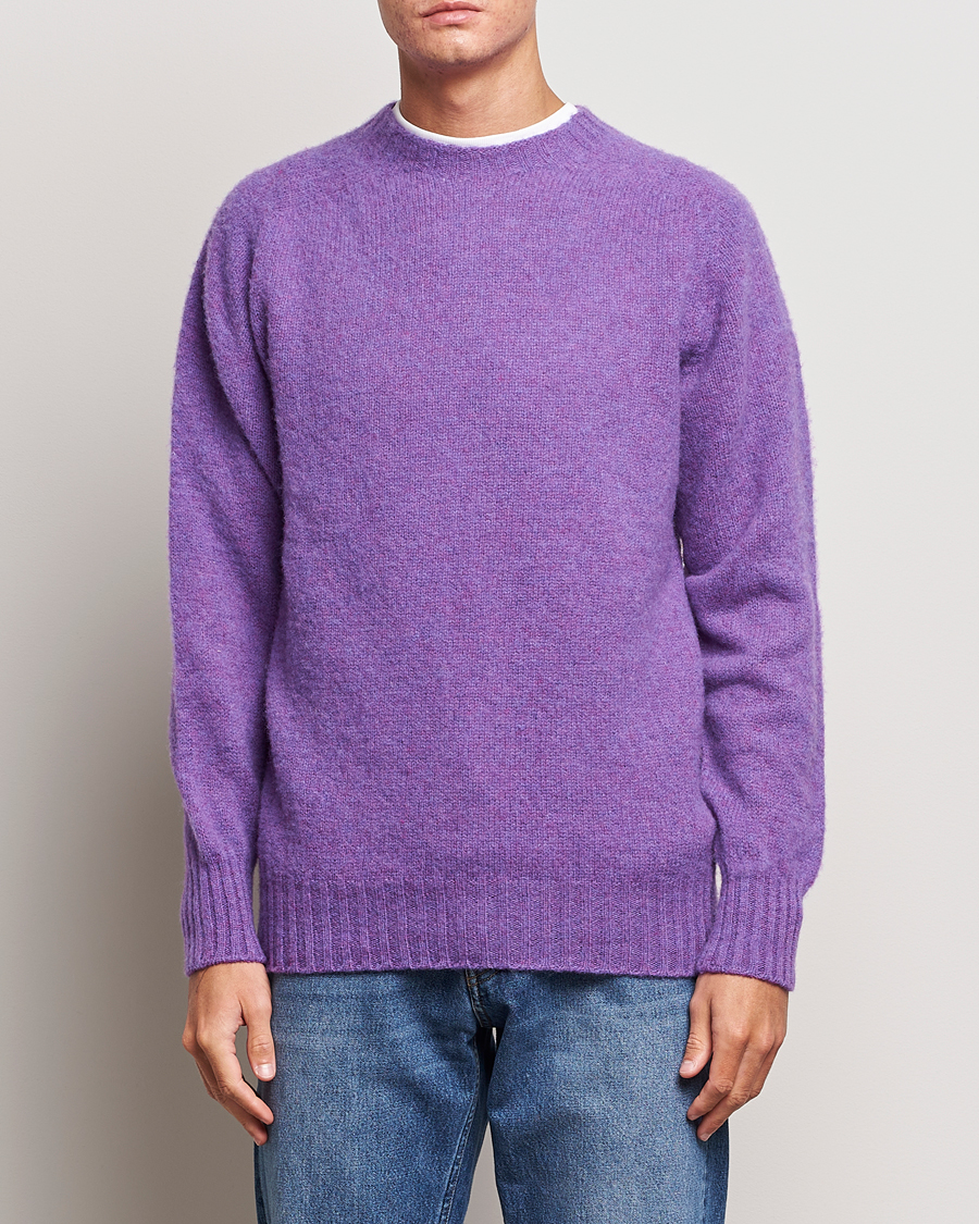 Homme | Pulls Et Tricots | Howlin' | Brushed Wool Sweater Purple Lover