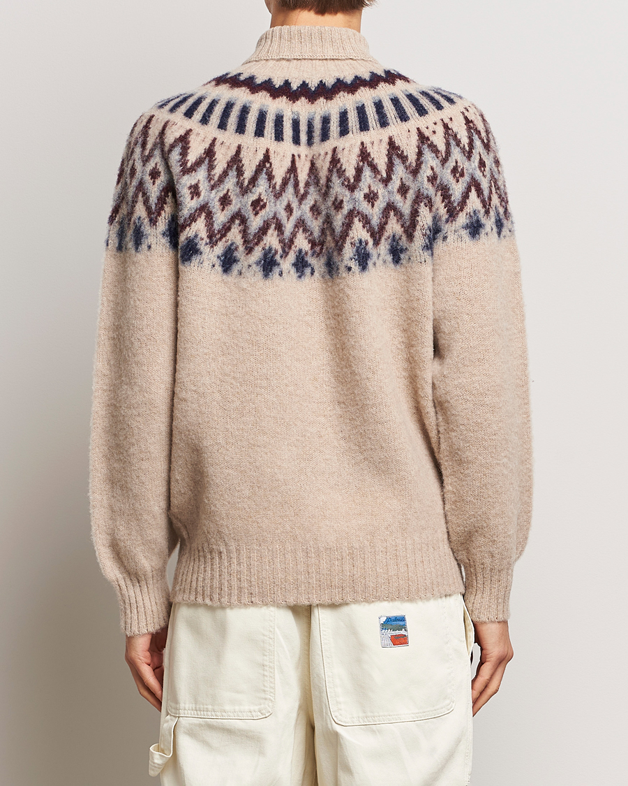 Homme | Pulls Et Tricots | Howlin' | Brushed Wool Fair Isle Roll Neck Biscuit