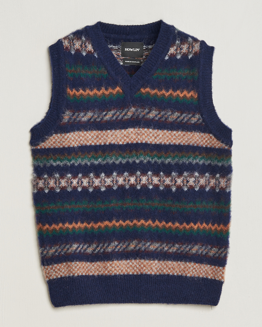 Homme | Pulls Et Tricots | Howlin' | Brushed Wool Vest Navy