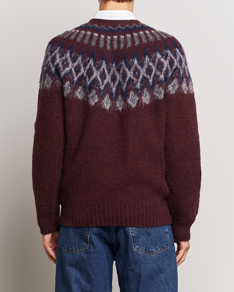 Homme | Pulls Et Tricots | Howlin' | Brushed Wool Fair Isle Crew Sweater Bordeaux