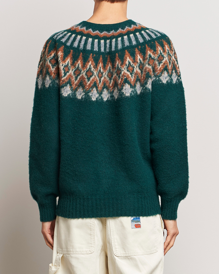 Homme | Pulls Et Tricots | Howlin' | Brushed Wool Fair Isle Crew Sweater Forest