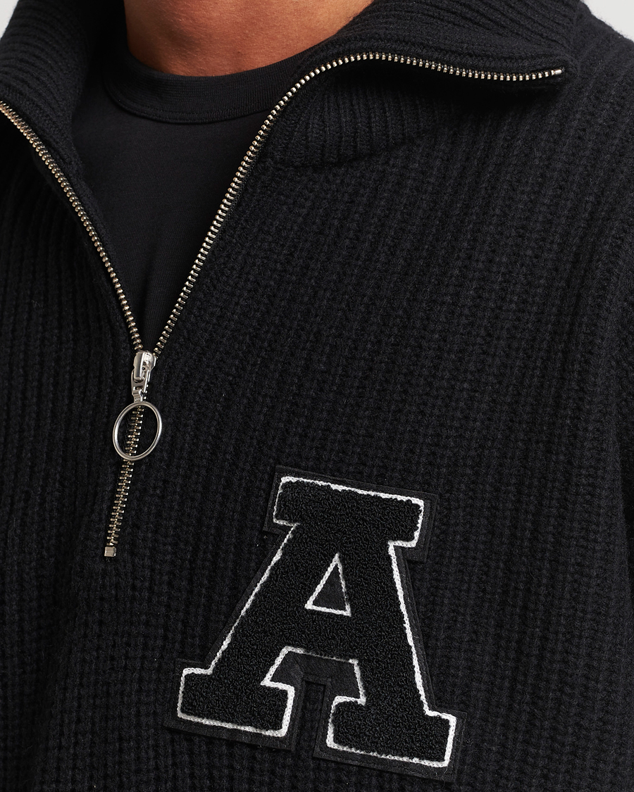 Homme | Pulls Et Tricots | Axel Arigato | Team Knitted Half Zip Black