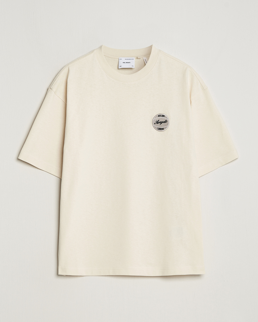Homme | T-shirts | Axel Arigato | Dunk Crew Neck T-Shirt Pale Beige