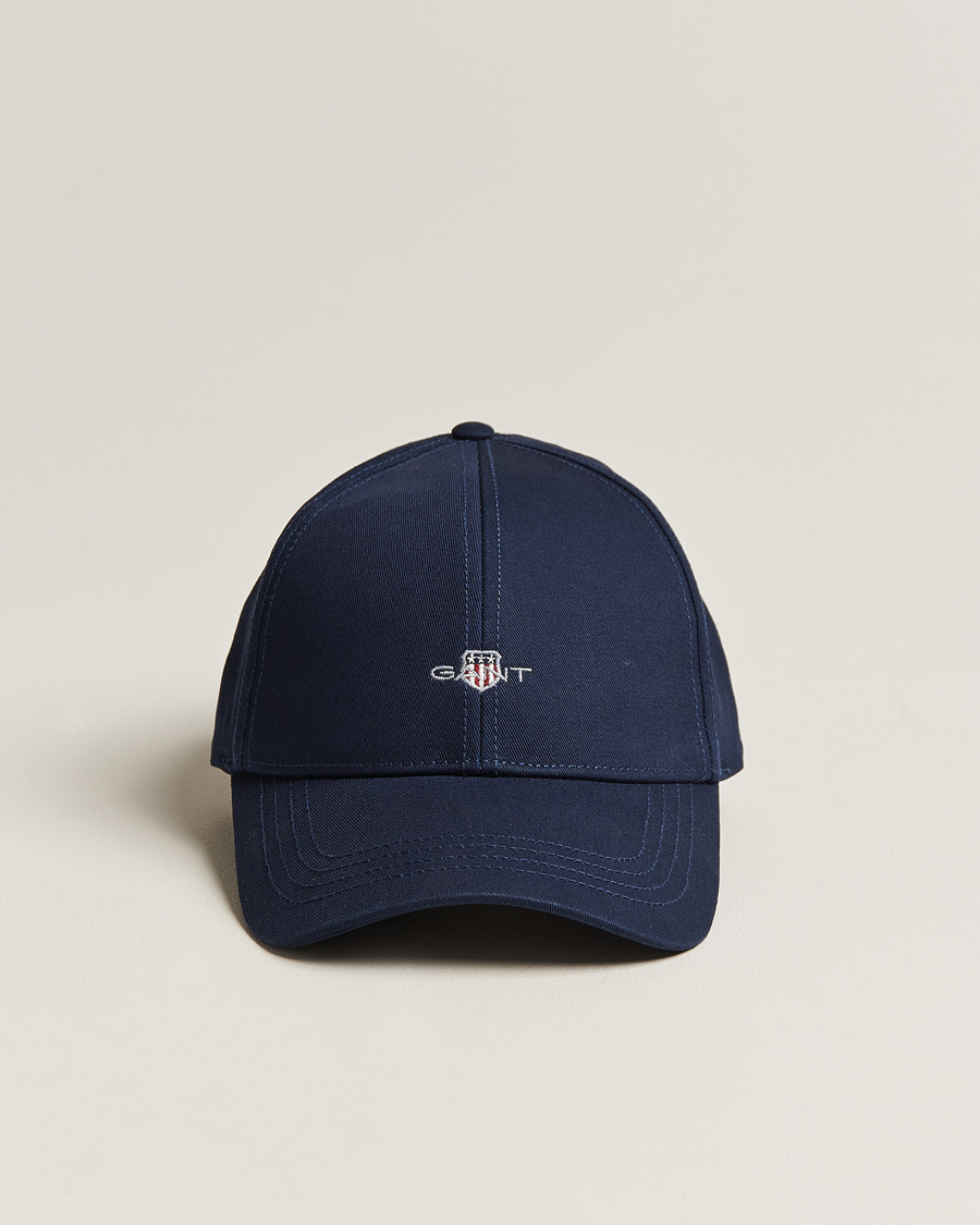 Homme | GANT High Cotton Twill Cap Marine | GANT | High Cotton Twill Cap Marine