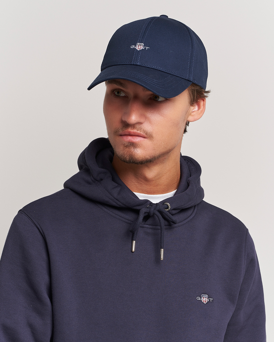 Homme | GANT High Cotton Twill Cap Marine | GANT | High Cotton Twill Cap Marine