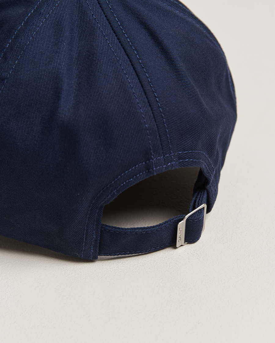 Homme | GANT High Cotton Twill Cap Marine | GANT | High Cotton Twill Cap Marine