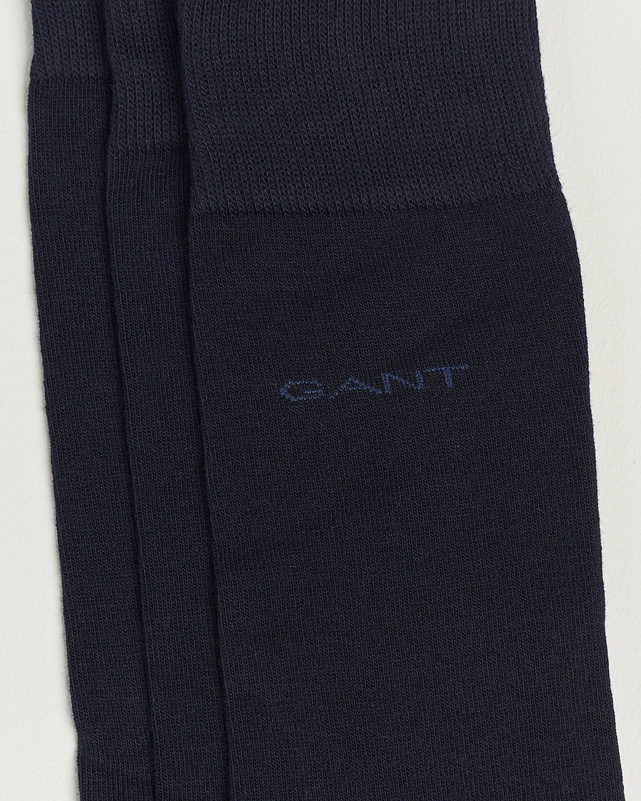 Homme | Preppy Authentic | GANT | 3-Pack Cotton Socks Marine