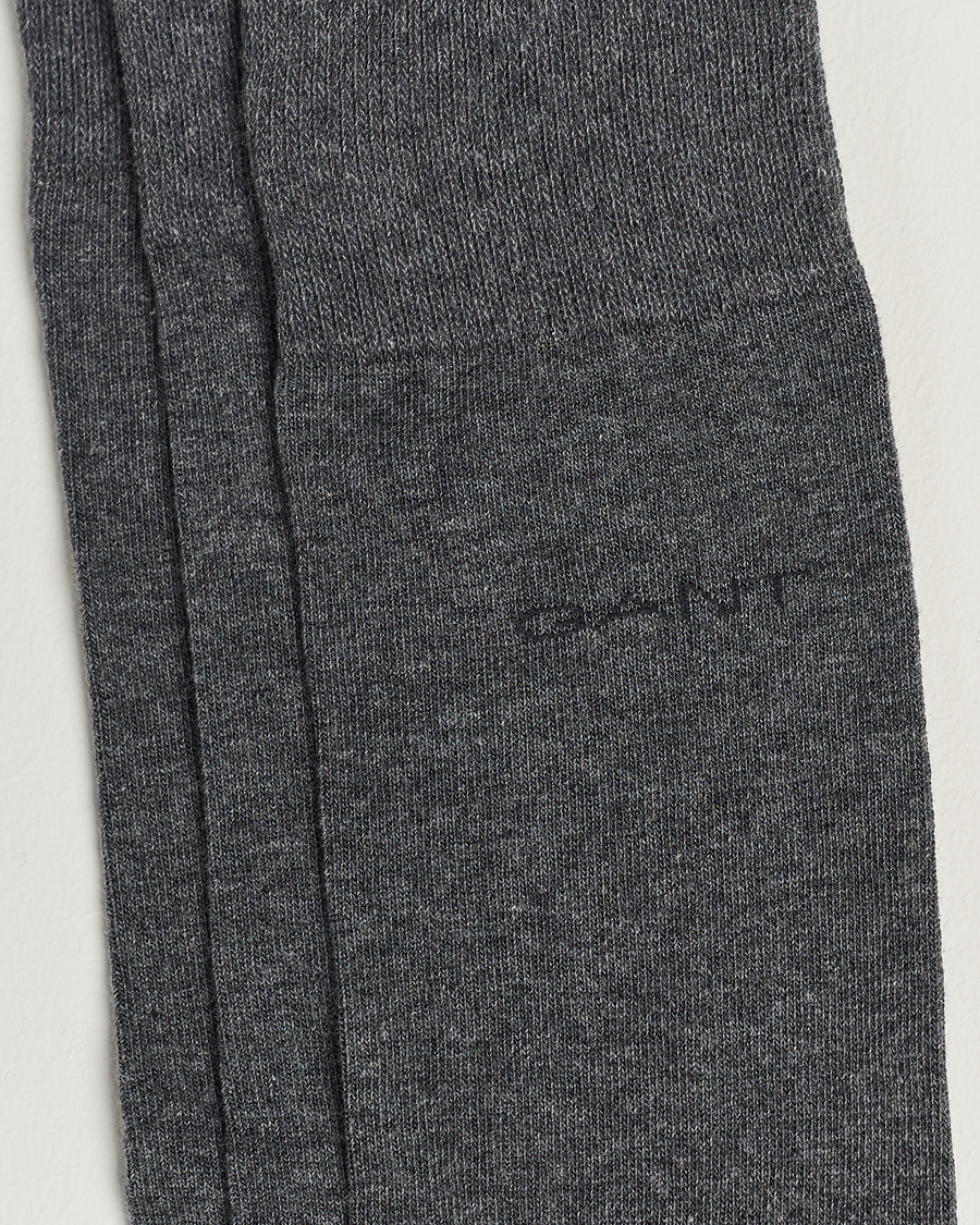 Homme | Sous-Vêtements Et Chaussettes | Gant | 3-Pack Cotton Socks Charcoal Melange