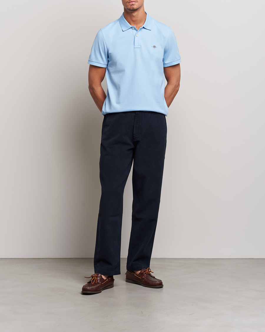 Homme | Polos | Gant | The Original Polo Capri Blue