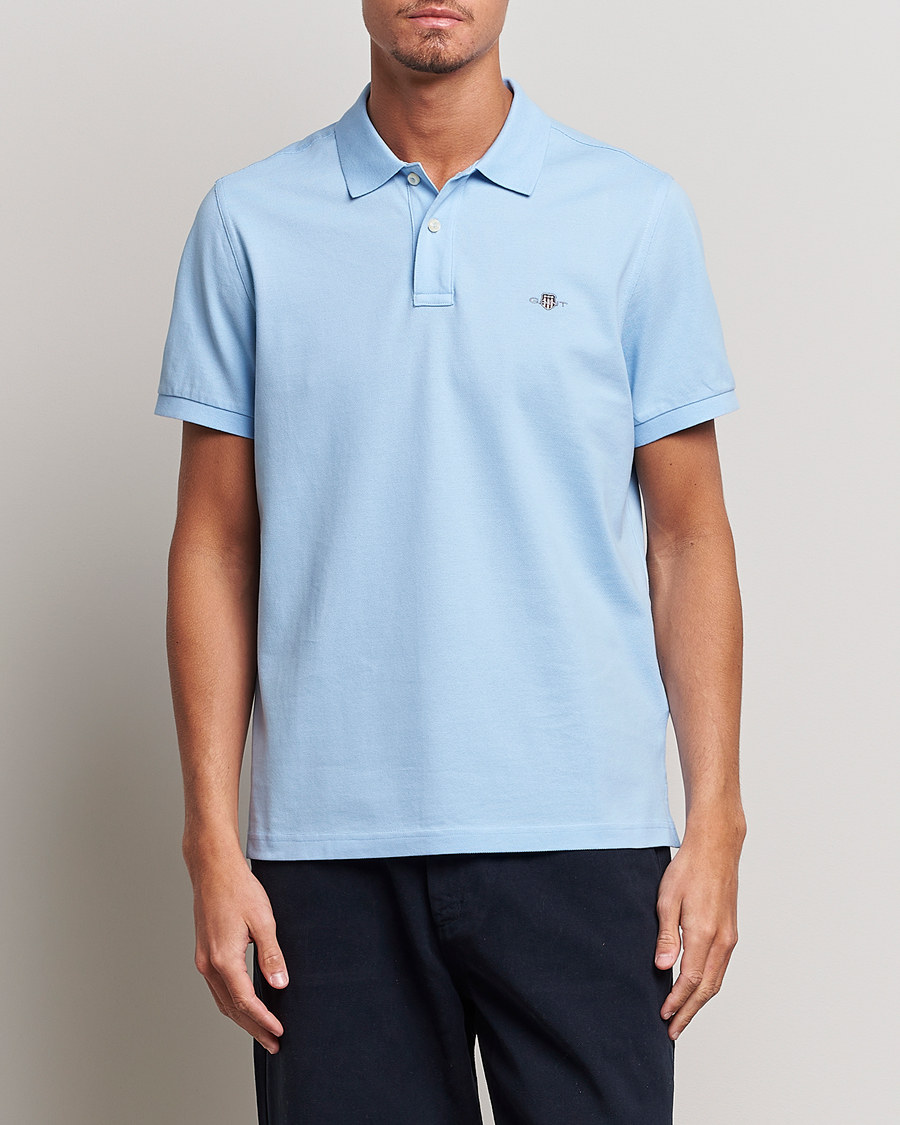 Homme | Polos | Gant | The Original Polo Capri Blue