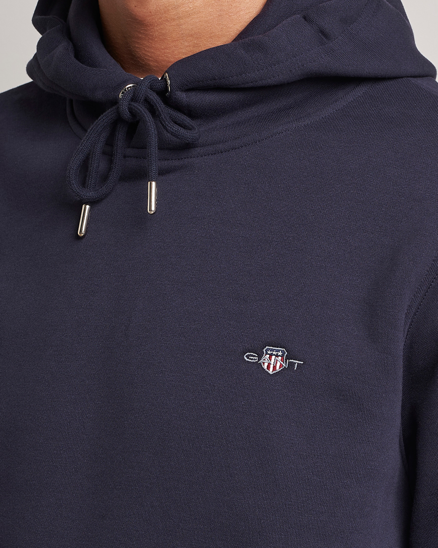 Homme | Pulls Et Tricots | GANT | Original Shield Logo Hoodie Evening Blue