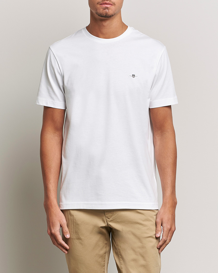 Homme | T-shirts À Manches Courtes | GANT | The Original Solid T-Shirt White