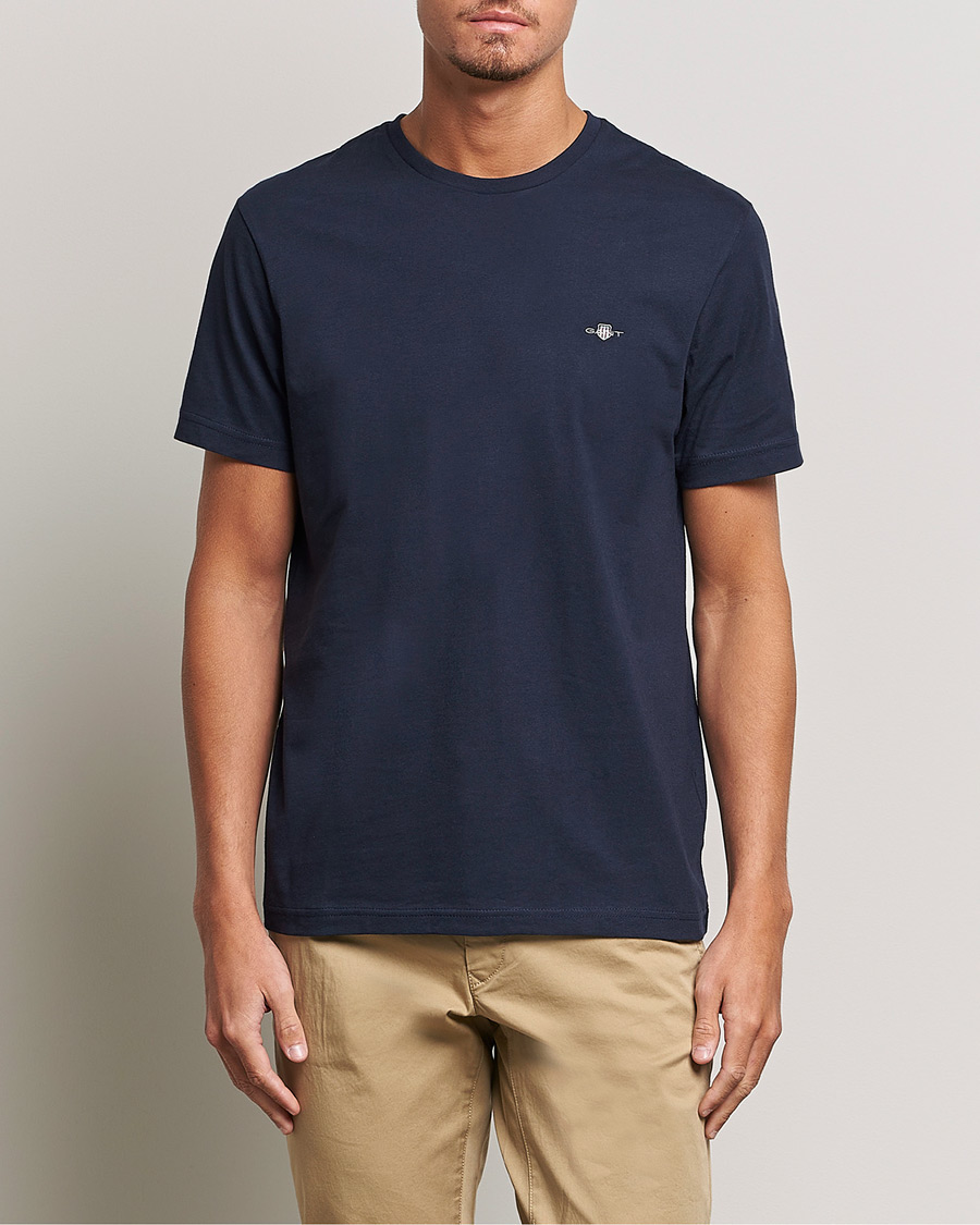 Homme | T-shirts À Manches Courtes | GANT | The Original Solid T-Shirt Evening Blue