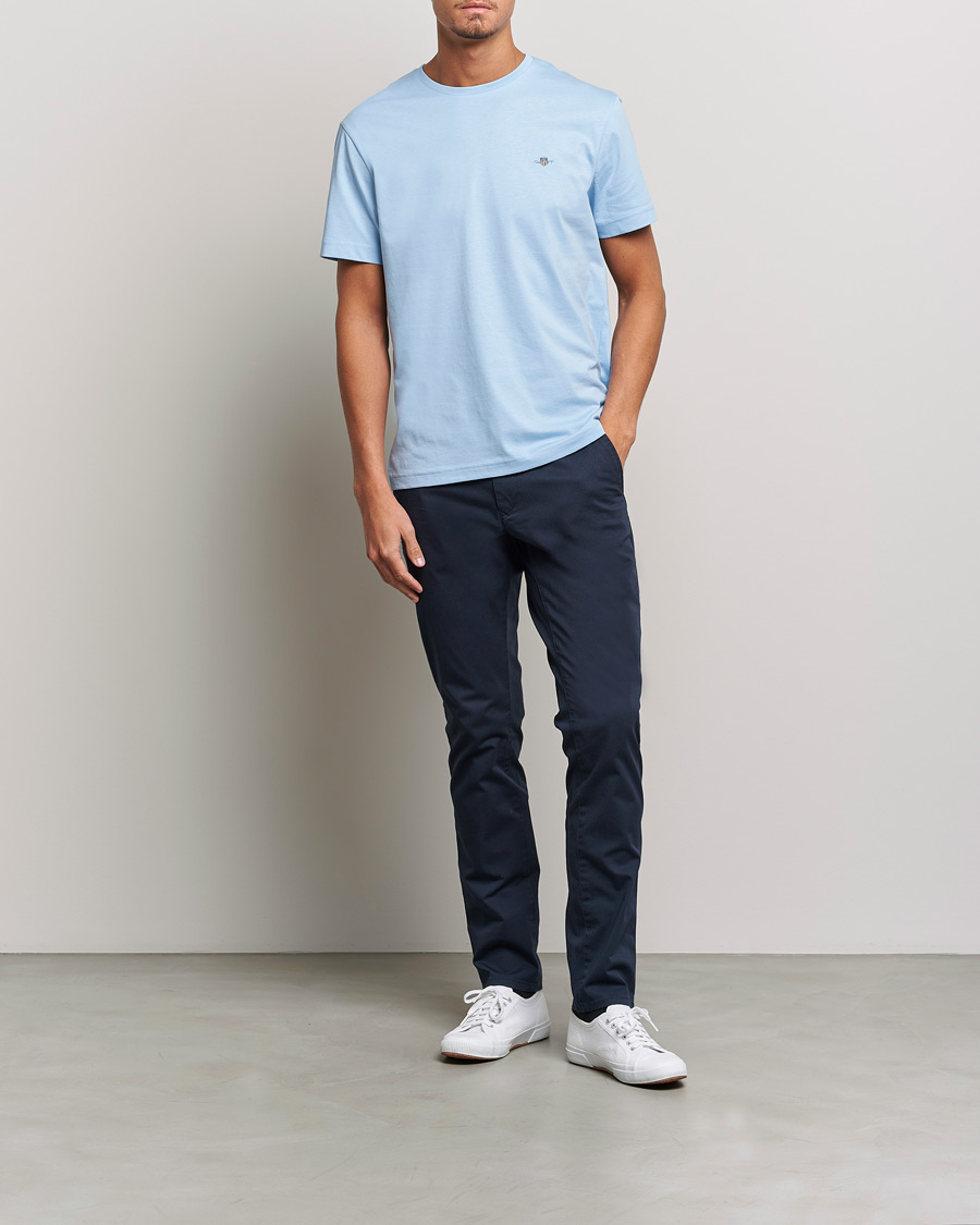 Homme | T-shirts | GANT | The Original Solid T-Shirt Capri Blue