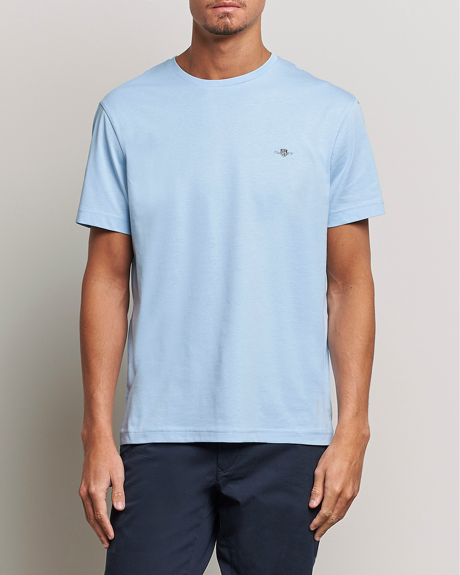 Homme | T-shirts À Manches Courtes | GANT | The Original Solid T-Shirt Capri Blue