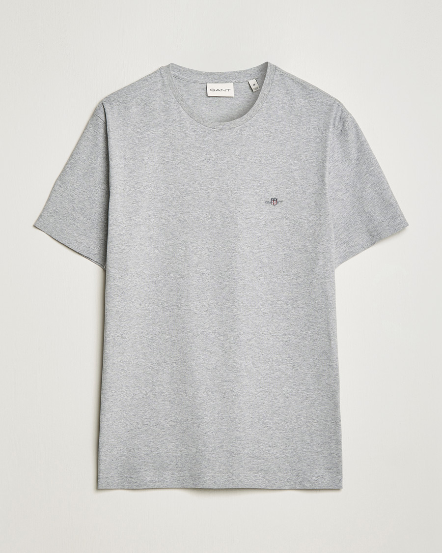 Homme | T-shirts | Gant | The Original Solid T-Shirt Grey Melange