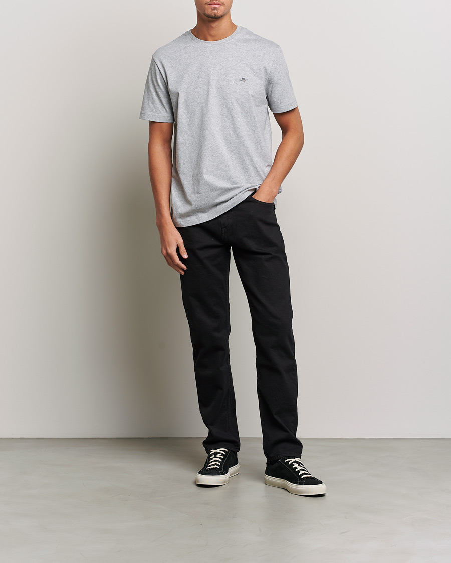 Homme | T-shirts | Gant | The Original Solid T-Shirt Grey Melange