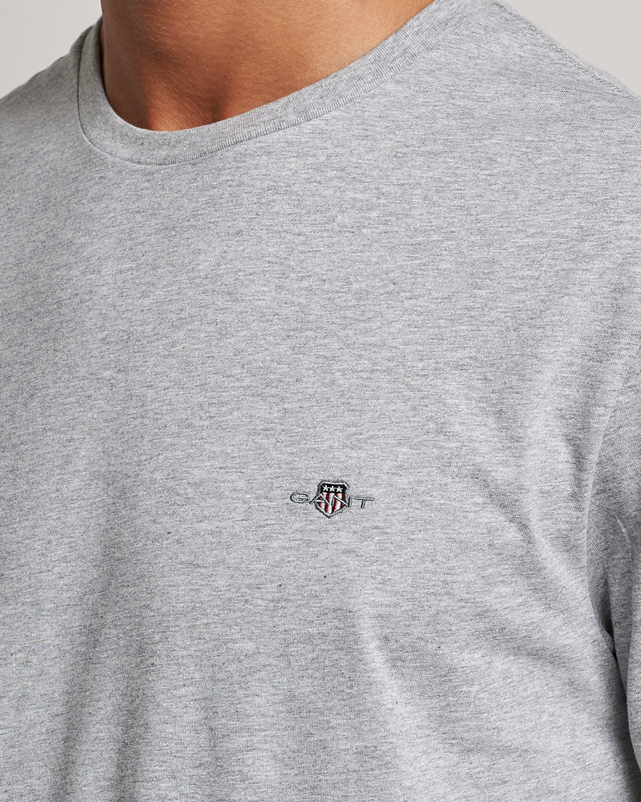 Homme | T-shirts | Gant | The Original Solid T-Shirt Grey Melange
