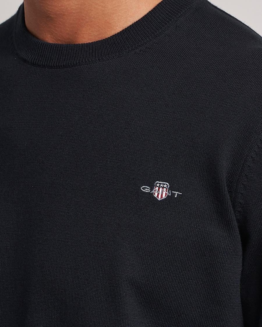Homme | Pulls Et Tricots | GANT | Classic Cotton Crew Neck Black