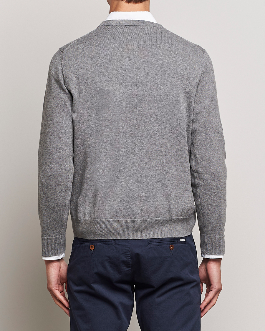 Homme | Pulls Et Tricots | Gant | Classic Cotton Crew Neck Dark Grey Melange