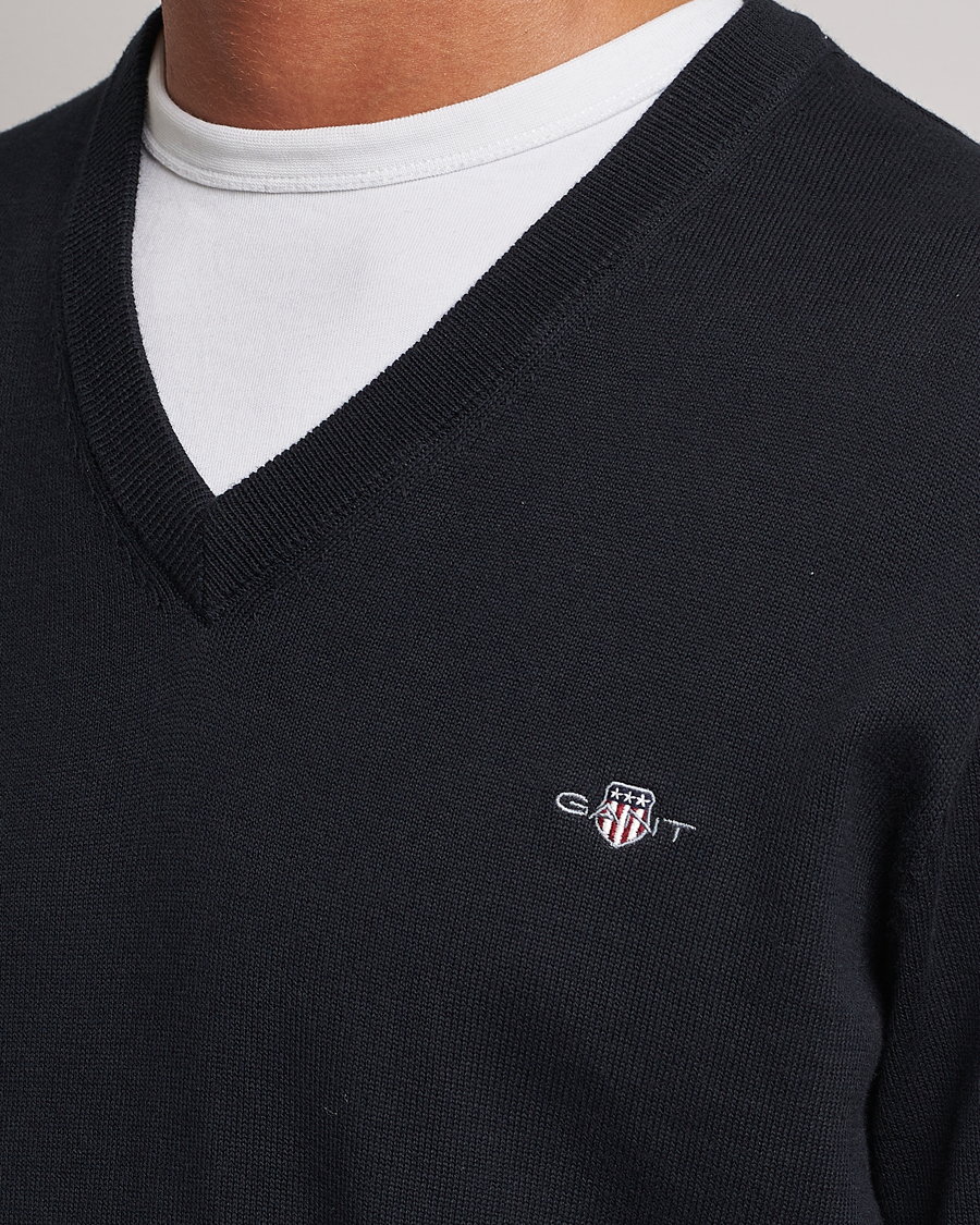 Homme | Pulls Et Tricots | Gant | Classic Cotton V-Neck Black