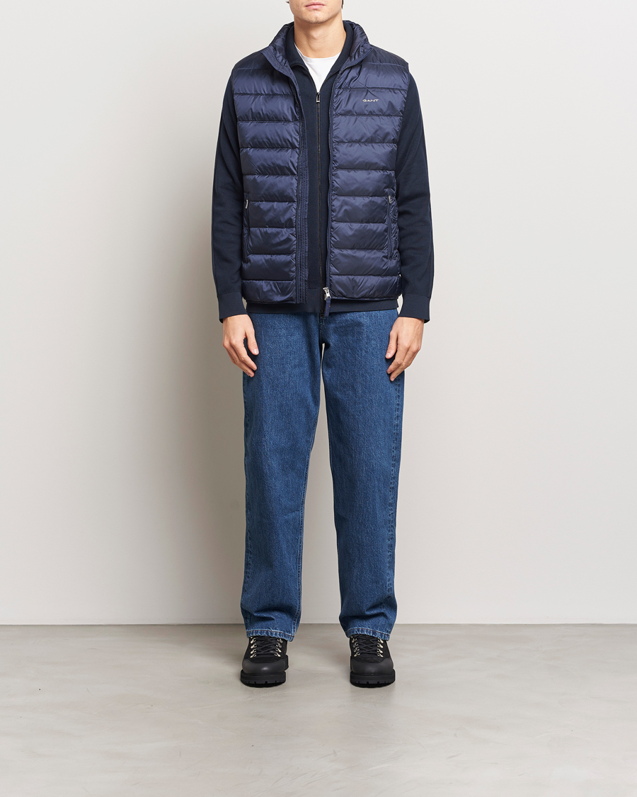 Homme | Manteaux Et Vestes | GANT | The Light Down Gilet Evening Blue