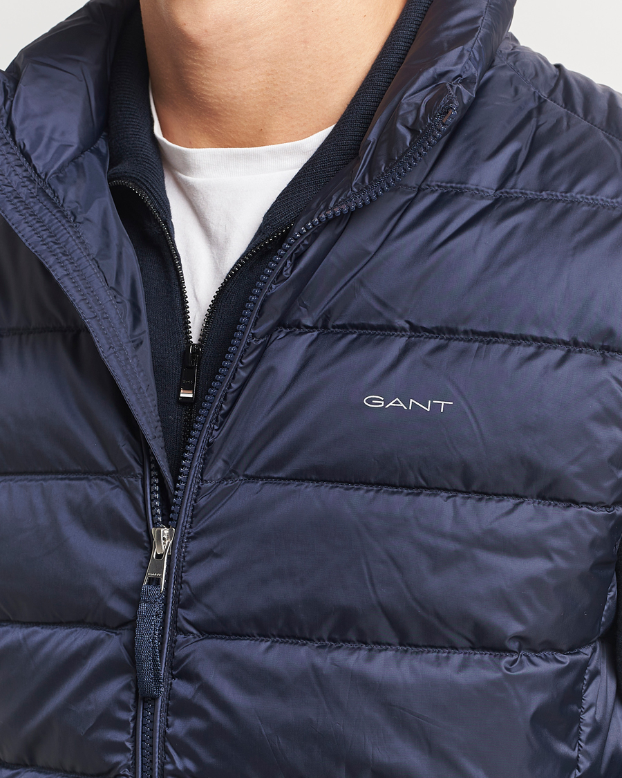 Homme | Manteaux Et Vestes | GANT | The Light Down Gilet Evening Blue