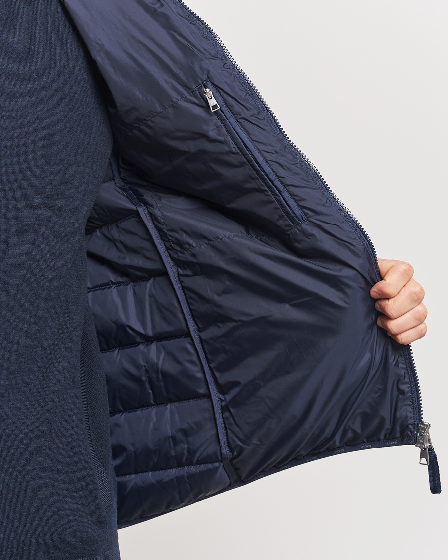 Homme | Manteaux Et Vestes | GANT | The Light Down Gilet Evening Blue
