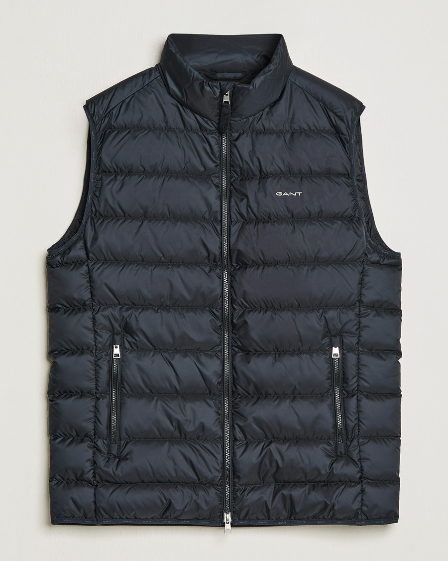 Homme | Gilets | Gant | The Light Down Gilet Black